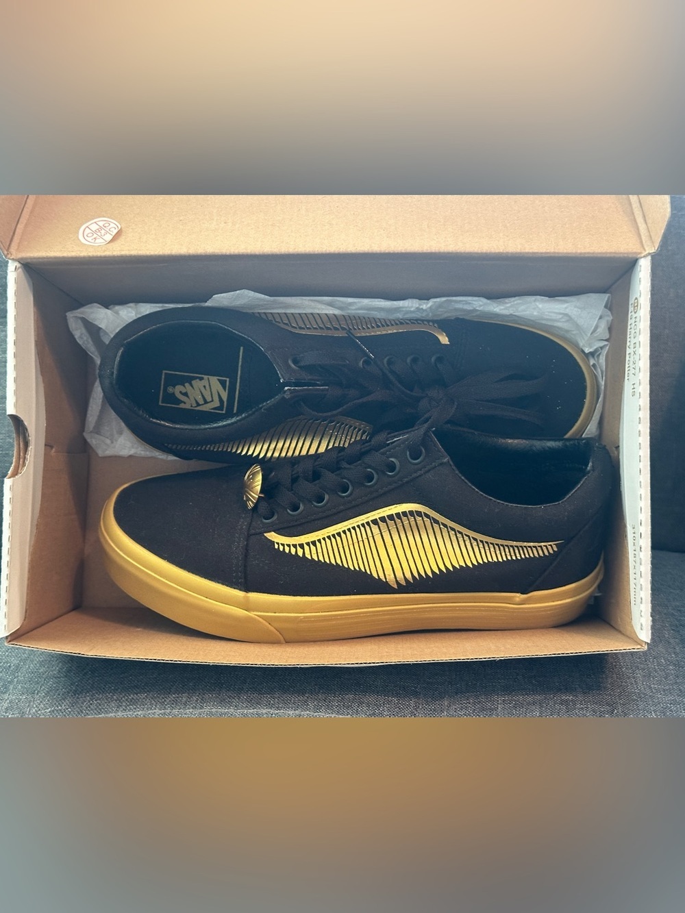 Size 7.5 Men’s - Harry Potter x Vans Old Skool Golden Snitch Brand New In Box